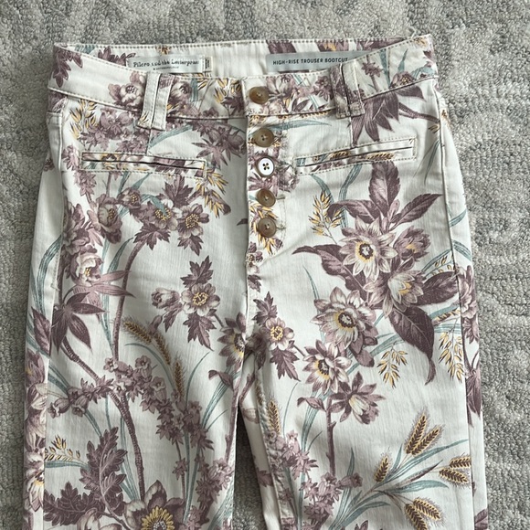 Pilcro and the Letterpress Denim - Pilcro and the letterpress by Anthropologie Floral Print Flare Jeans